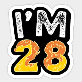 I'M 28 Happy Birthday gifts Sticker